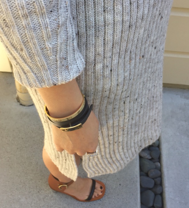 ribbed sweater dress details