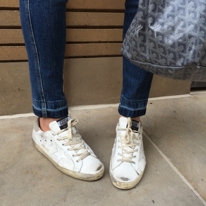 golden goose sneakers and stella mccartney simone jeans